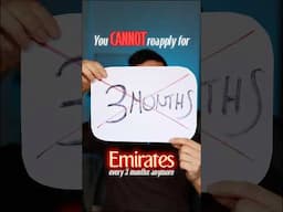 You CANNOT reapply for EMIRATES CREW every 3 months ANYMORE