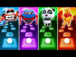 Ambulance Eater 🆚 Lightning McQueen 🆚 Panda Dance 🆚 Winnie The Pooh - Tiles Hop