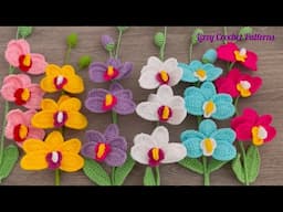 Flores a Crochet🌸Cómo Tejer Orquídeas a Crochet❤️Orquídea a Crochet - Tutorial Paso a Paso