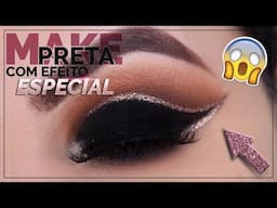 OLHO PRETO COM efeito profissional CUT GLITTER - CARNAVAL LUXO