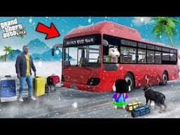 Shinchan and Franklin's EPIC Snow Bus Trip in GTA 5!