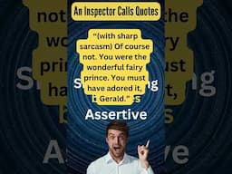 Top 4 Quotes for the assertive Sheila Birling in 'An Inspector Calls'!