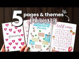 5 Bullet Journal Pages & Themes Anyone Can Do For February | BULLET JOURNAL IDEAS ⭐