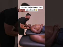 EVANDER REAL DEAL HOLYFIELD gets INSANE EAR CHIROPRACTIC