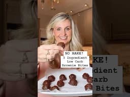 3 Ingredient Low Carb Brownie Bites! NO Bake