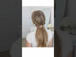 Double French Braids 🤍 #updo #hairstyles #hair #hairtutorials