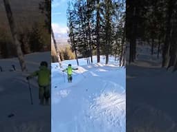 Father/Son Challenge on Skis. #skiing #fatherhood #fun