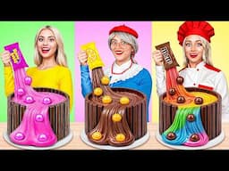 Me Vs Grandma Cooking Challenge! Cake Decorating Food Battle by MEGA GAME