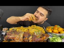 ASMR;EATING SPICY MUTTON CHOPS CURRY+SPICY EGGS CURRY WITH MASALA RICE+EXTRA GRAVY ｜｜ MUKBANG