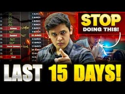 CLASS 10th - Last 15 Days Masterplan🔥| Score 95% in Board Exams| Prashant Kirad