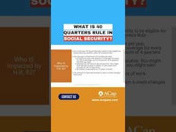 What is the 40 Quarters Rule in Social Security? #socialsecurity #socialsecurityretirement #shorts