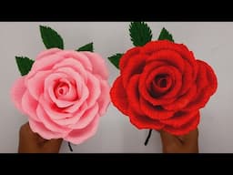 Beautiful Rose From Crepe Paper / DIY Paper Rose / DIY Rose Flower/Home Decoration