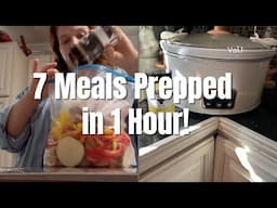 7 Meals in One Hour!│Cooking for a Family of 6 │ Freezer to Crock Pot