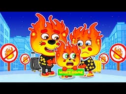 Lion Family | Fire Family Can't Rent a House in the Water City | Cartoon for Kids