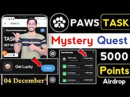 Paws mystery quest today 🔥 paws mystery quest, paws airdrop mystery quest today,paws mystery airdrop