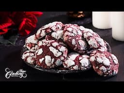 Red Velvet Crinkle Cookies - Christmas Festive Cookies