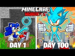 I Survived 100 Days as DIAMOND SONIC in HARDCORE Minecraft