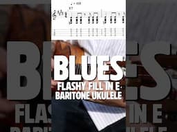 A flashy fill for bars 3-4 for you baritone ukulele blues in E. #UkuleleTutorial #Ukulele