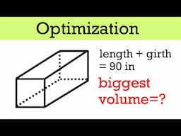 Optimization: maximizing the volume of a rectangular package based on its combined length and girth