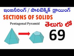 Pentagonal Pyramid | Section Plane Parallel to HP | Engineering Drawing