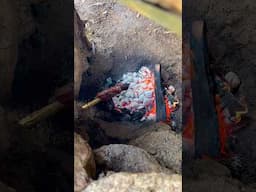 This Waterwheel Is Cooking Out Meat #survival #camping