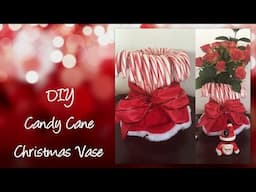 DIY Candy Cane Christmas Vase