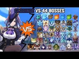 C0R1 Clorinde vs 44 Bosses (WL9) Without Food Buff | Genshin Impact