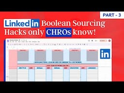 LinkedIn Boolean Search HACKS only CHRO knows! | FREE Linkedin Sourcing | PART 3