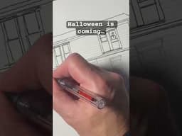 How to draw the house in the Halloween movie 🎃