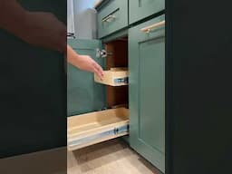 DIY pull out shelves for cabinet #kitchenorganization #diyprojects #woodworking