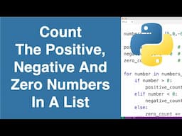 Count The Positive, Negative And Zero Numbers In A List | Python Example