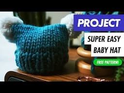 How to KNIT this Super Cute & Easy Double Pom-Pom Hat - FREE PATTERN