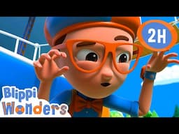 Spooky Story Library | Blippi Wonders | Preschool Learning | Moonbug Tiny TV