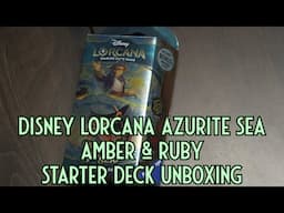 Disney Lorcana Azurite Sea Amber & Ruby Starter Deck Unboxing