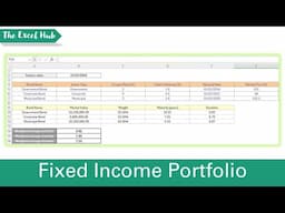 How To Create And Analyse A Basic Fixed Income Portfolio In Excel