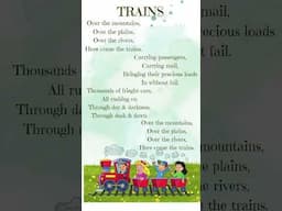 Trains | Poems in English | English Poems for kids | #shorts #writtentreasures