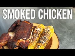 Amazing Smoked Half Chicken with Elote with how to Spatchcock a chicken