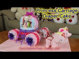 Princess Carriage Diaper Cake