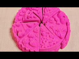 SATISFYING ASMR with cake moldable play sand kit | kinetic sand playset