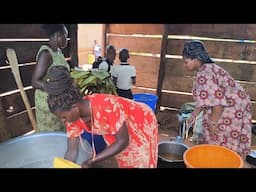 African village school life// cook a delicious meal for pupils