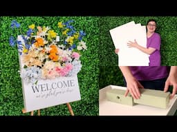 DIY Floral Welcome Sign from Foam Board!