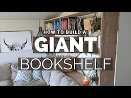 How To Build an Extra Large Bookshelf | DIY Reclaimed Wood Furniture