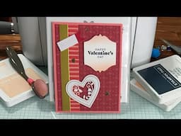 Hugs for Love Valentine’s Day Card Tutorial - by Stampin’ Up! - Marbled Elegance DSP - Card Club￼