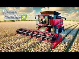 ¡GRAN COSECHA DE ALGODÓN EN LA FINCA! | Farming Simulator 25