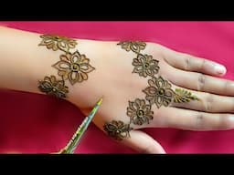 New stylish back hand mehndi design | Easy mehndi design | Mehandi ka design |Mehndi design | mehndi