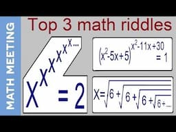 Top 3 easy math riddles (95% can't solve)