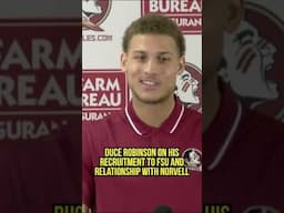 FSU WR transfer Duce Robinson on his recruitment, Mike Norvell #FSUFootball #FSU