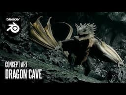 Dragon Cave | Concept Art | Blender 4.0