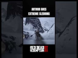 Arthur Morgan goes extreme sledding in Red Dead Redemption 2!! #arthurmorgan #rdr2 #gaming #shorts