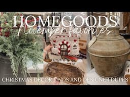 HOMEGOODS HOME DECOR CHRISTMAS FAVORITES NOVEMBER 2024 | HOMEGOODS DESIGNER DUPES SHOP WITH ME